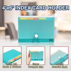 H4D 4x6 Index Card Case with 100 Heavyweight Ruled Index Cards and Dividers - Image 3