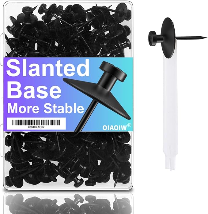 50pcs Black Thumb Tacks by OIAOIW