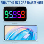 Kitchen Timer（1.5" Number）with Voice Reminder, 10 RGB Color Changing Digital - Image 2