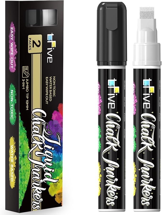TFIVE White&Black Chalk Markers by TFIVE%C2%AE