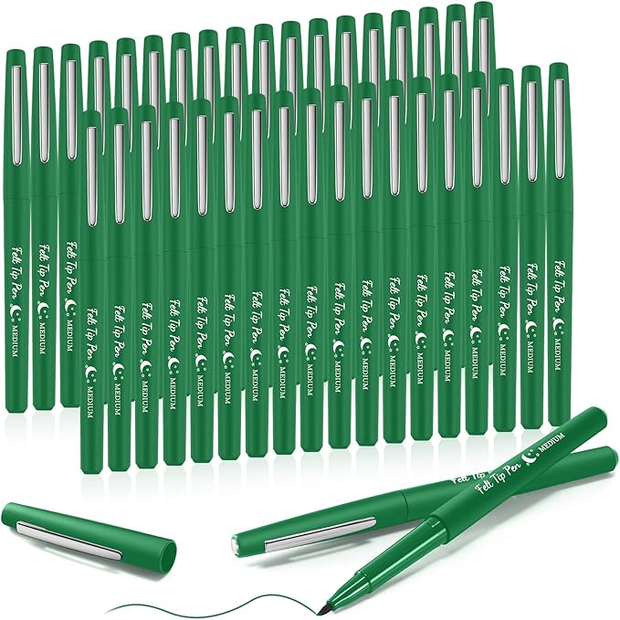 Fuyoooo 36 Pcs Felt Tip Pens 0.7mm Medium Point Colored Felt Tip Pens by Fuyoooo