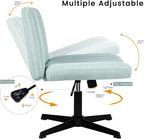 PUKAMI Criss Cross Chair, Armless Cross Legged Office Desk Chair No Wheels - Image 6