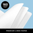 PAPERAGE Softcover Lined Journal Notebook, 160 Pages, Medium College Ruled - Image 4