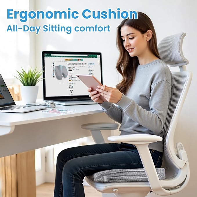 TushGuard Office/Car Seat Cushion, Non-Slip Sciatica & Back Coccyx Tailbone - Image 7