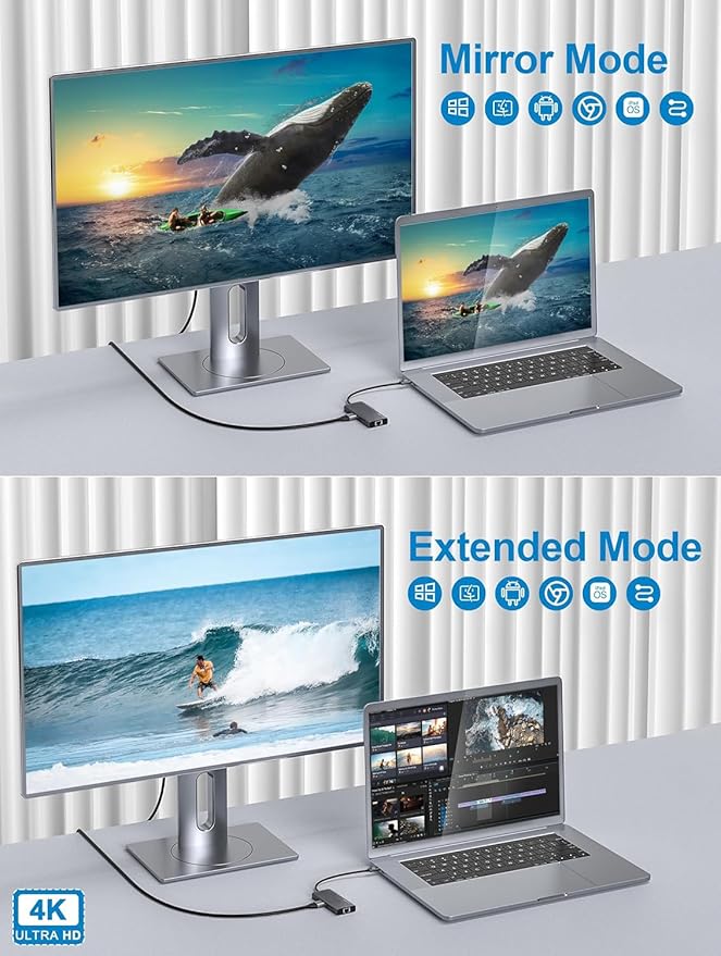 USB C HUB Dongle, 10-in-1 USB C Adapter Docking Station - Image 4