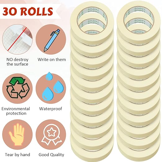 Fainne Masking Tape Bulk General Purpose Masking Painting Tape 55 Yards - Image 3