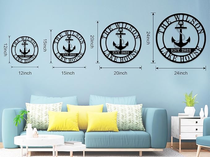 Personalized Lake House Decor, Custom Nautical Wall Decor, Nautical Decor - Image 6