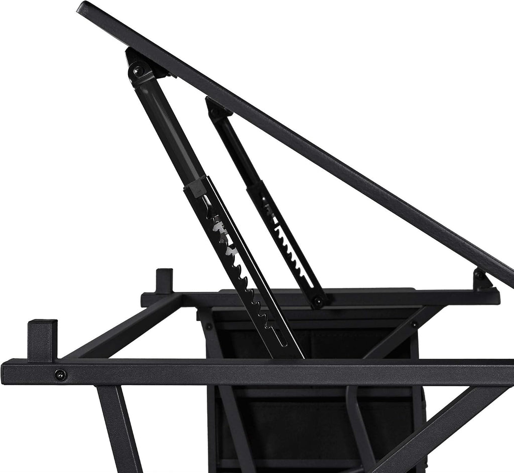 Topeakmart Height Adjustable Drafting Table Art Craft Desk Work Station Hobby Design Studio Tiltable Tabletop Drawing Desk with Stool & Storage Drawers