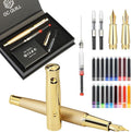 GC QUILL Fancy Fountain Pen Set – Fine and Medium Nibs, 18 Ink Cartridges by GC+QUILL