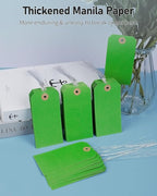 Uniclife 100 Pcs Green Blank Shipping Tags - Image 3