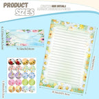TaoBary 160 Pcs Stationery Paper Set 50 Double Sided Stationery Papers - Image 4