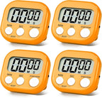 4 Pack Orange Digital Kitchen Timer Magnetic Digital Timer by Unknown