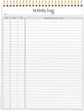 Better Office Products Activity Log Notepad, 8.5" x 11", Planning Note Pad by BetterOfficeProducts