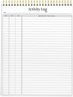 Better Office Products Activity Log Notepad, 8.5" x 11", Planning Note Pad by BetterOfficeProducts