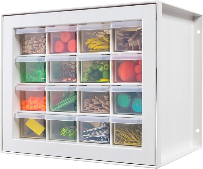 IRIS USA Small Drawer Organizer Storage, 16-Drawer Craft Cabinet by IRISUSA