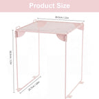Neudeco Pack 2, Mesh Locker Shelf, Stackable Extra Tall Locker Organizer, Collapsible and Metal Build, Fits Standard Size School Locker, Suitable for Work, Kitchen, Bathroom (Pink)
