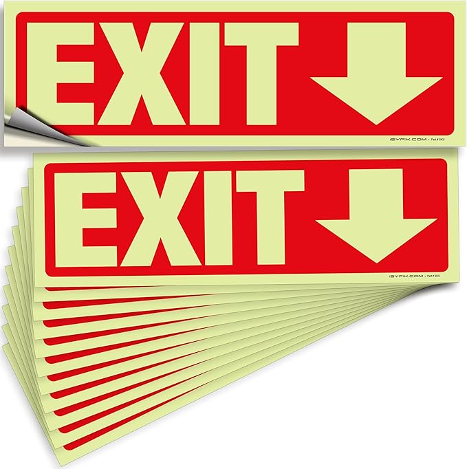 iSYFIX Exit Stickers Signs by iSYFIXPREMIUMSIGNS