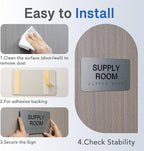 RECEPTION Signs with Raised Text & Grade 2 Braille, Brushed Aluminum/Silver - Image 4