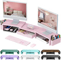 gianotter dual monitor stand riser with drawer and, main product view