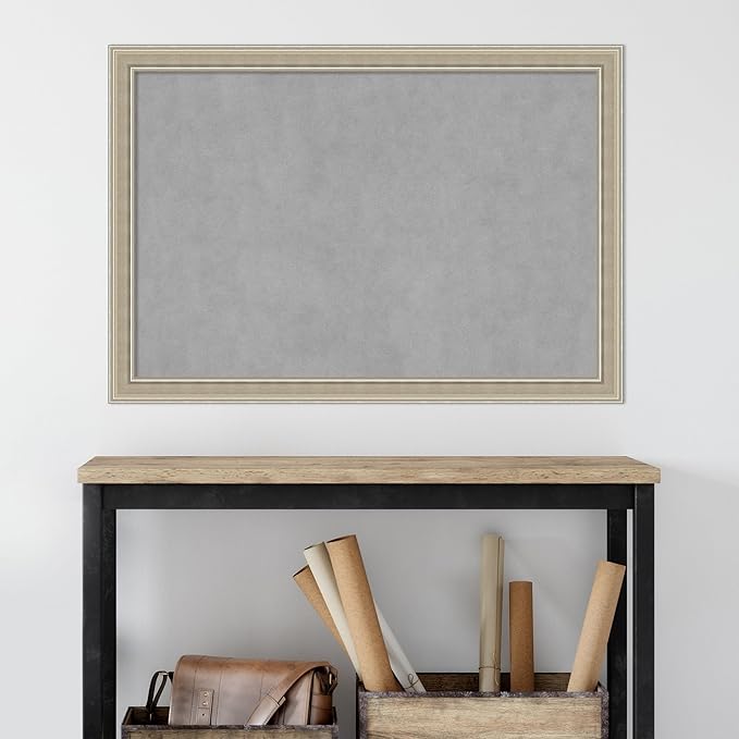 Amanti Art Silver Framed Magnetic Board 28x40 Large Vision Board - Image 6