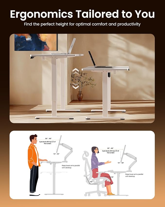 ErGear Height Adjustable Electric Standing Desk, 48 x 24 Inches Sit Stand up - Image 4