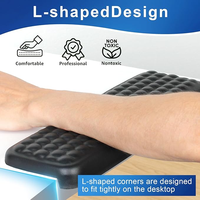 L-Shaped Desk EdgeRest, 2-Piece Set, Desk Elbow Pad, Ergonomic Design, Suitable - Image 5