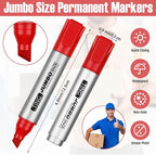 Fuutreo 32 Pcs Jumbo Permanent Markers Bulk Large Chisel Tip Permanent Markers - Image 2