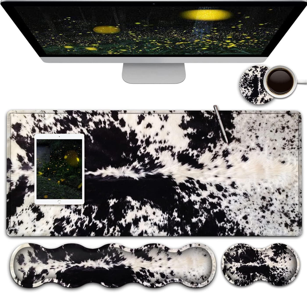 Gaming Mouse Pad and Keyboard Wrist Rest, Large Extended Mouse Pad 31.5X 11.8...
