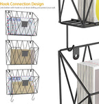 CADUKE 6 Pack Wall File Organizer, Metal Hanging Folder Holder Mail Magazine - Image 5