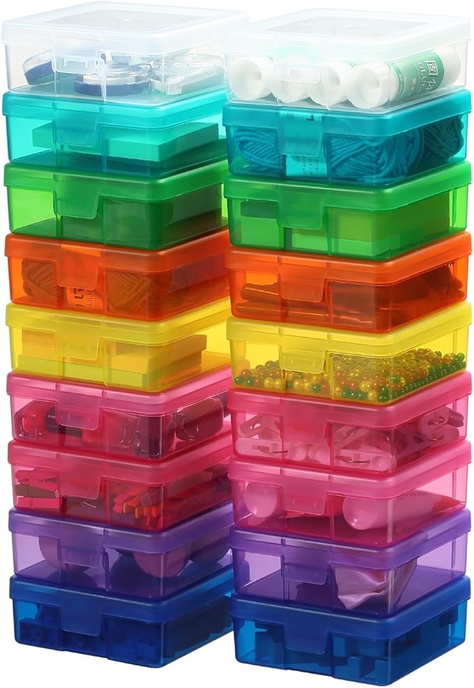 novelinks Stackable Plastic Clear Storage Box Containers - Image 6