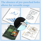 60 Pack Binding Covers and Backs, 10/12 Mil, 8.5X11" | Includes 30 Clear 10 Mil PVC Fronts and 30 Black 12 Mil Sand-Textured Backs for Letter Size Binding