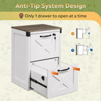 devaise 2-drawer file cabinet with lock, wood office on a desk or shelf