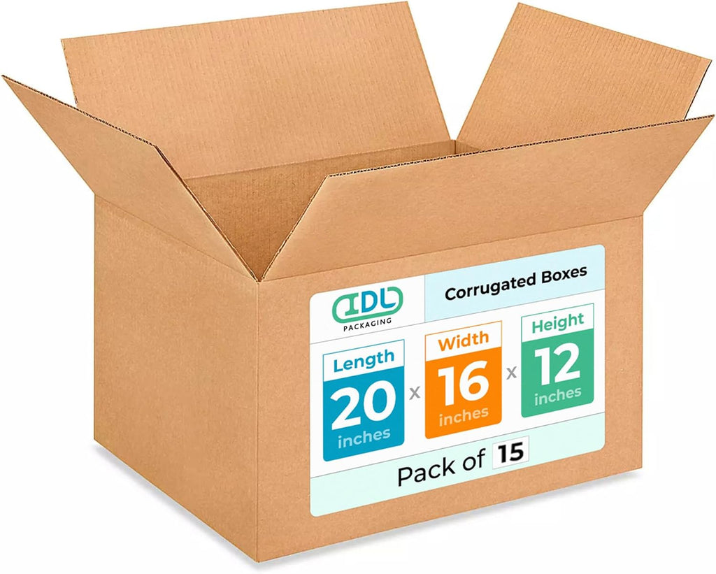 Large Shipping & Moving Boxes 20"L x 16"W x 12"H