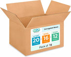 Large Shipping & Moving Boxes 20"L x 16"W x 12"H