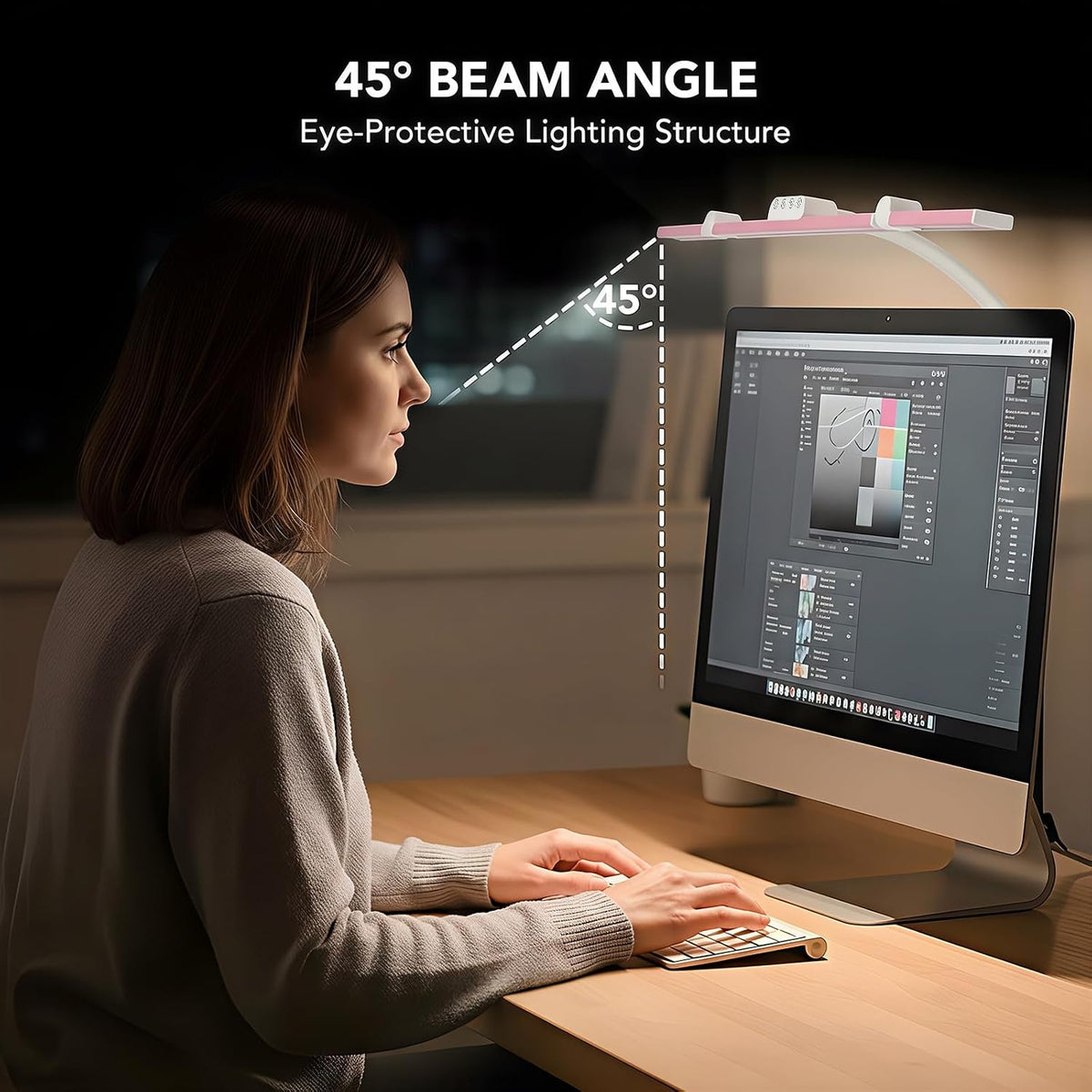 LED Desk Lamp for Home Office with Base, 28.2" Adjustable Gooseneck Swin...