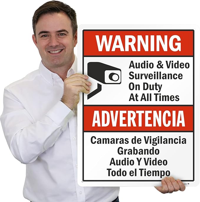 SmartSign 24 x 18 inch “Warning - Image 2