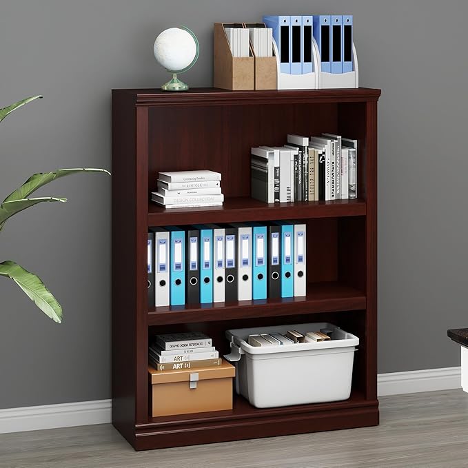 Bevfint 43 in Tall Bookcase, 3-Tier Bookshelf Open Storage, 33 inch Wide Floor - Image 6