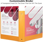 CIXILDTS 6-Pack 1-Inch Binder, Standard 3 Ring Binder Fit Letter Size Paper - Image 5
