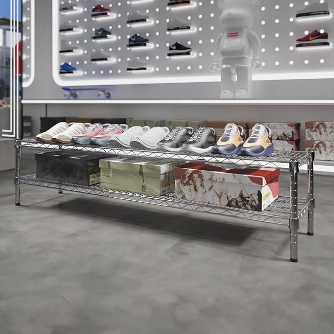 Regal Altair 14" Deep x 60" Wide x 14" Height Wire Shelving Kit | 2-Tier | NSF - Image 2