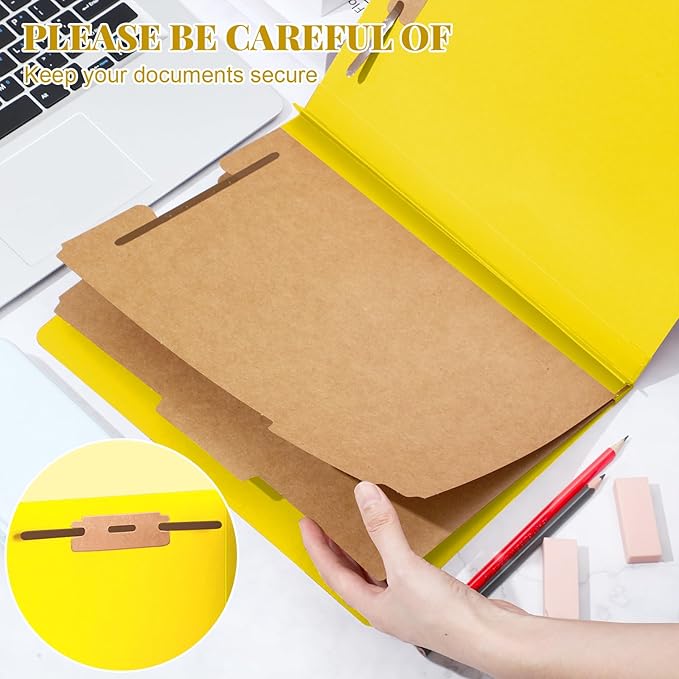 Skyygemm 36 Pcs Classification Folders Letter Size, 2 Divider Pressboard File - Image 4