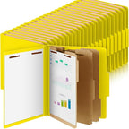 Skyygemm 48 Pcs Classification Folders Letter Size, 3 Divider Pressboard File by Skyygemm