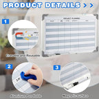 Lincia Project Planning Dry Erase Whiteboard Magnetic Dry Erase Board - Image 3