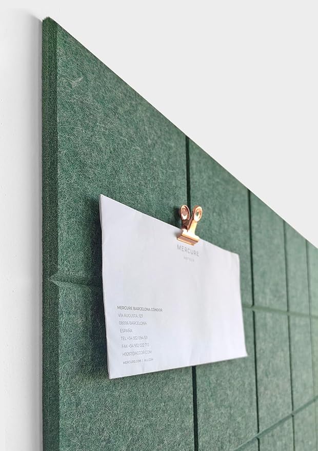 DECORITA Felt Bulletin Board Tiles | Modern Cork Board Alternative | Large Cork - Image 2