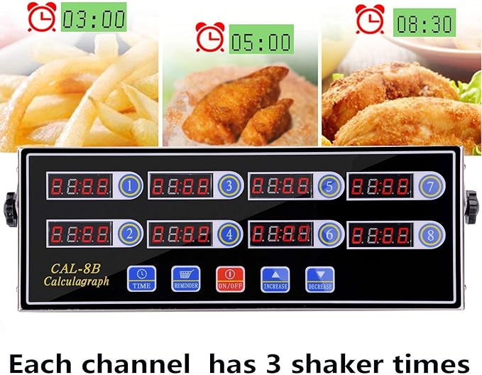 Commercial 8 Channel Kitchen Timer Digital Restaurant Timers Professional Loud - Image 6