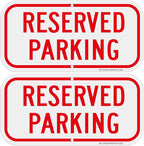 2 Pack Reserved Parking Signs, 12x6Inch Aluminum Reserved Sign, UV Protected by MINGHONGSIGNS