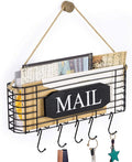 SRIWATANA Rustic Mail Key Holder, Mail Organizer Wall Mount by SRIWATANA