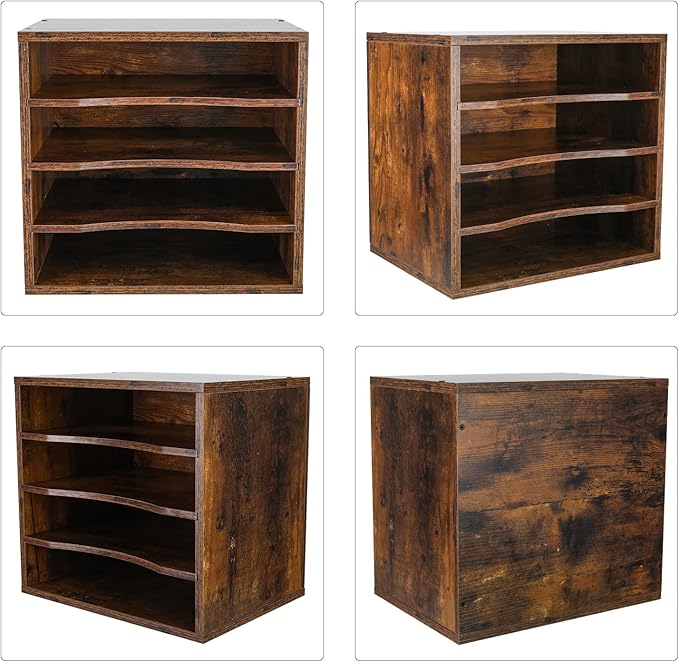 PAG Mail Sorter, Wood Countertop Literature Organizer, Office Supplies Desktop - Image 2