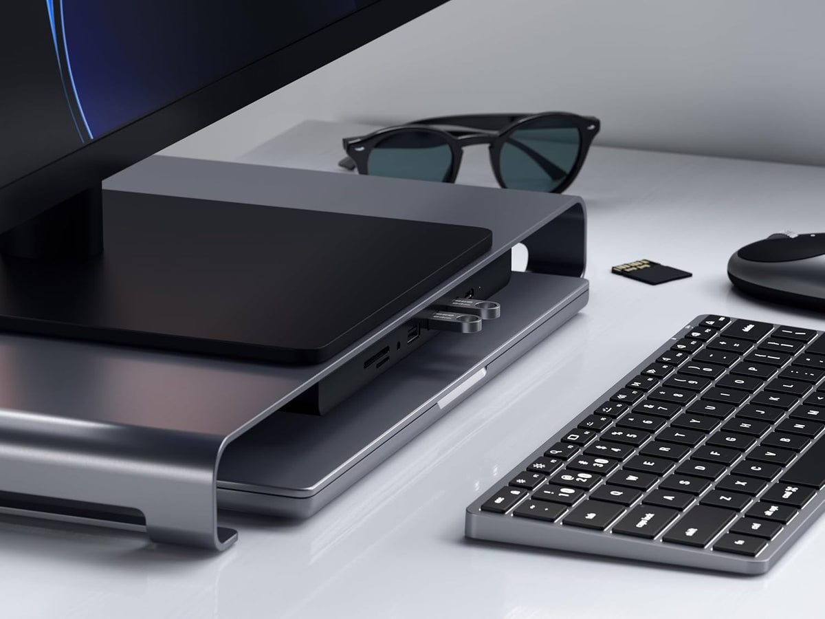 Satechi USB-C Hub Monitor Stand, 3 USB 3.0 Ports, For Desktop Computers