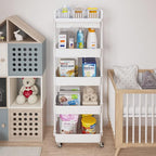 Calmootey 5-Tier Rolling Utility Cart - Image 3