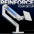 VIVO Heavy Duty Aluminum Ultrawide Monitor Tension Arm - Image 4